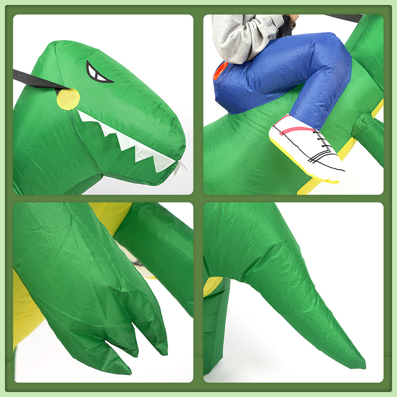 Children's Dinosaur Inflatable Clothes Children's Adult Halloween Costume Dinosaur Mount Cartoon Funny Performance Clothes