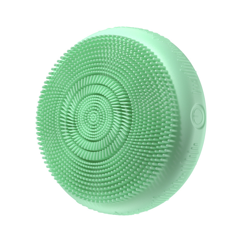 New washing brush electric silicone cleansing brush color light skin rejuvenation beauty instrument hot compress vibration massage cleansing brush
