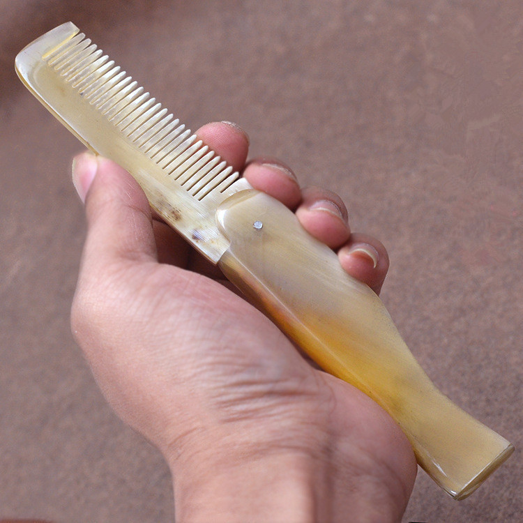 Horn comb folding travel travel portable small comb health care massage comb pocket makeup comb wholesale