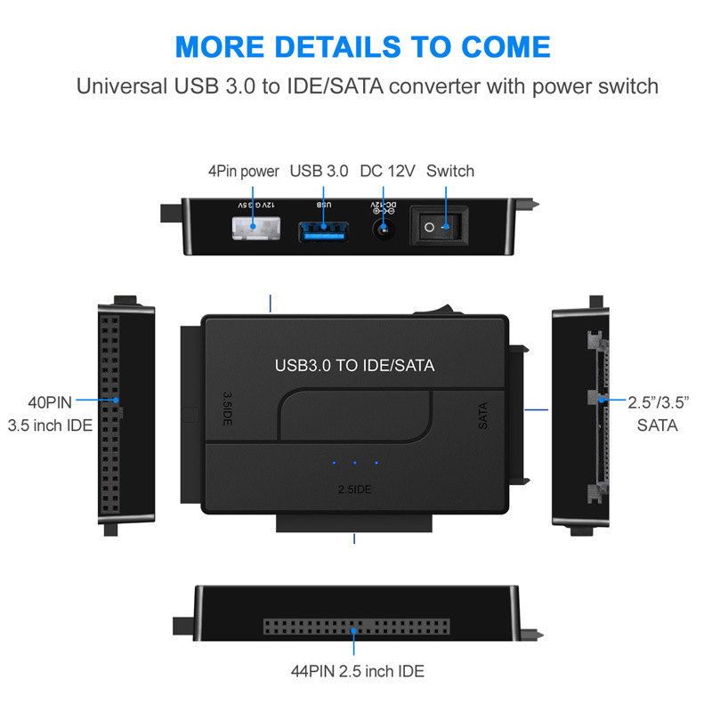 工厂新品USB3.0转SATA/IDE易驱线外接转换器 2.5/3.5硬盘多接口