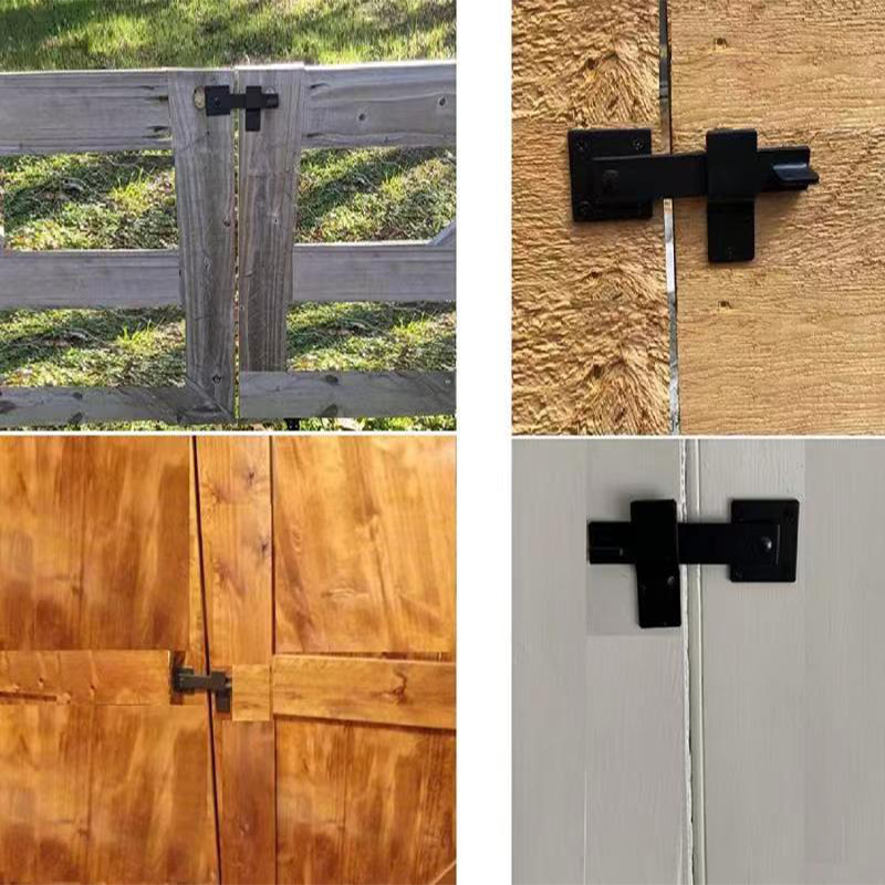 Barn door rotating solid iron door latch 5.5-inch buckle lock door bolt sliding door buckle latch wooden door lock