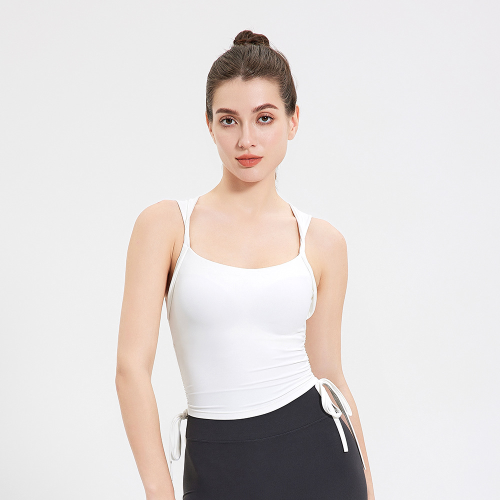 Sports Underwear with Chest Pad Running Fitness High Strength Bra Tight Quick-drying Yoga Suit Top Vest Outer Wear