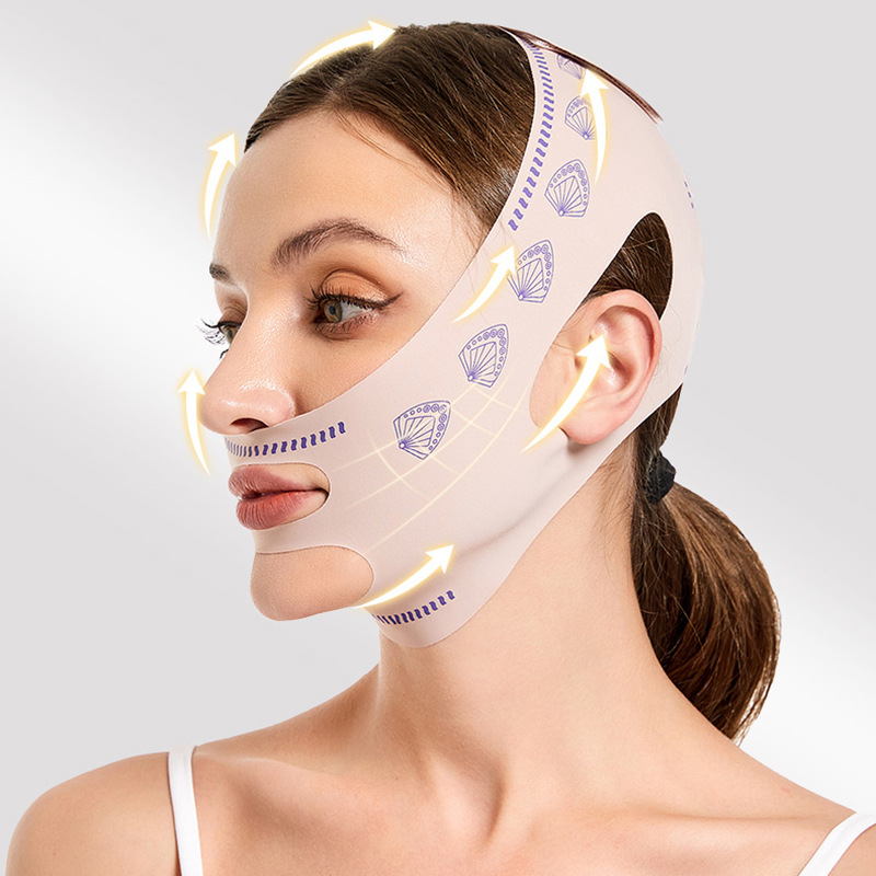 Facial headgear bandage v face mask double chin v face carving massage instrument facial lifting v face artifact brand