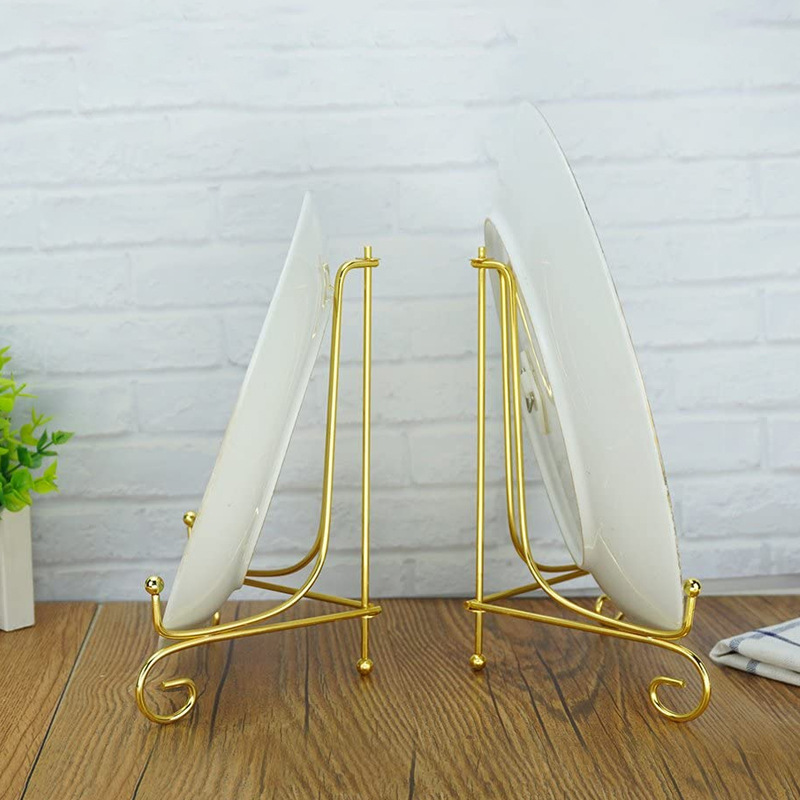 Simple Iron Bracket Foldable Plate Bracket Photo Frame Medal Crafts Ornament Bracket Metal Table Calendar Rack