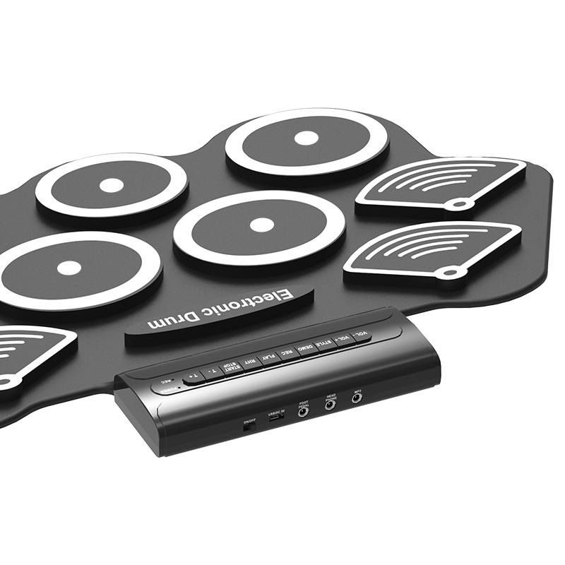 SOURCE factory hand roll electronic drum percussion instrument thickened silicone hand roll set drum jazz drum USB electronic drum