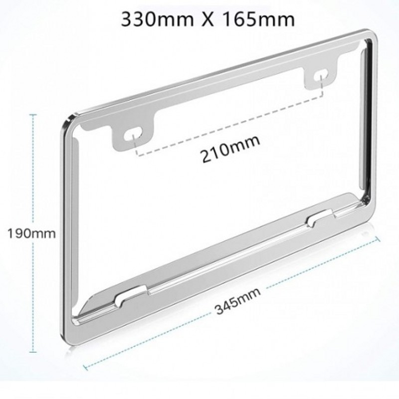 Cross-border Japan Special Purpose Vehicle Stainless Steel License Plate Frame Car Anti-theft License Plate Holder License Plate Anti-disassembly Protection Frame Direct Supply