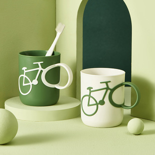 Creative mouthwash Cup couple bicycle handle toothbrush cup wash cup student dormitory simple brushing Cup wholesale