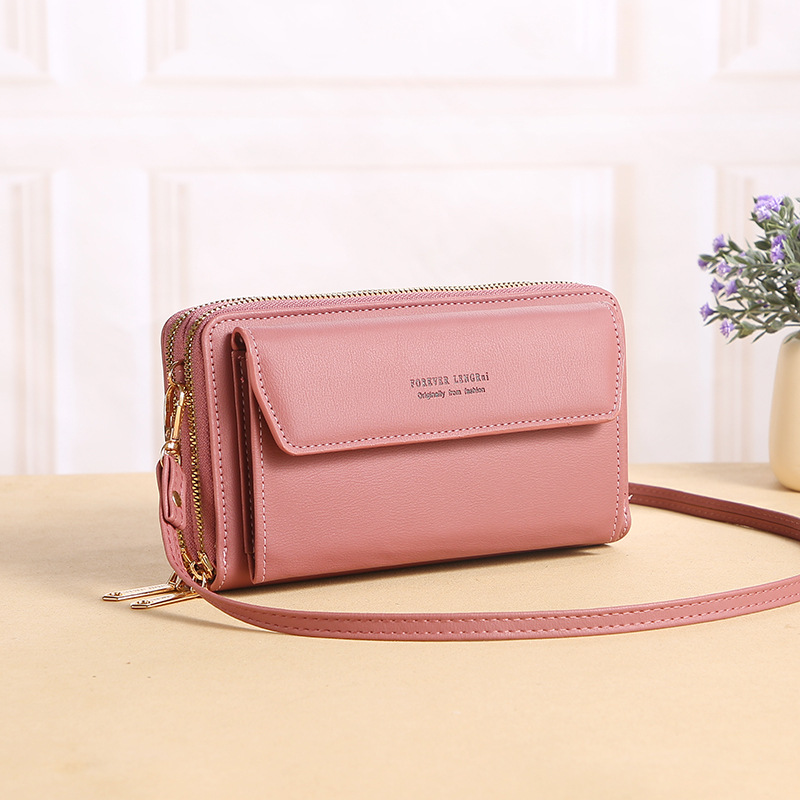 Lonny New Ladies Crossbody Bag Korean Style Summer Fashion Shoulder Bag All-match Large Capacity Double Zipper Mobile Phone Bag