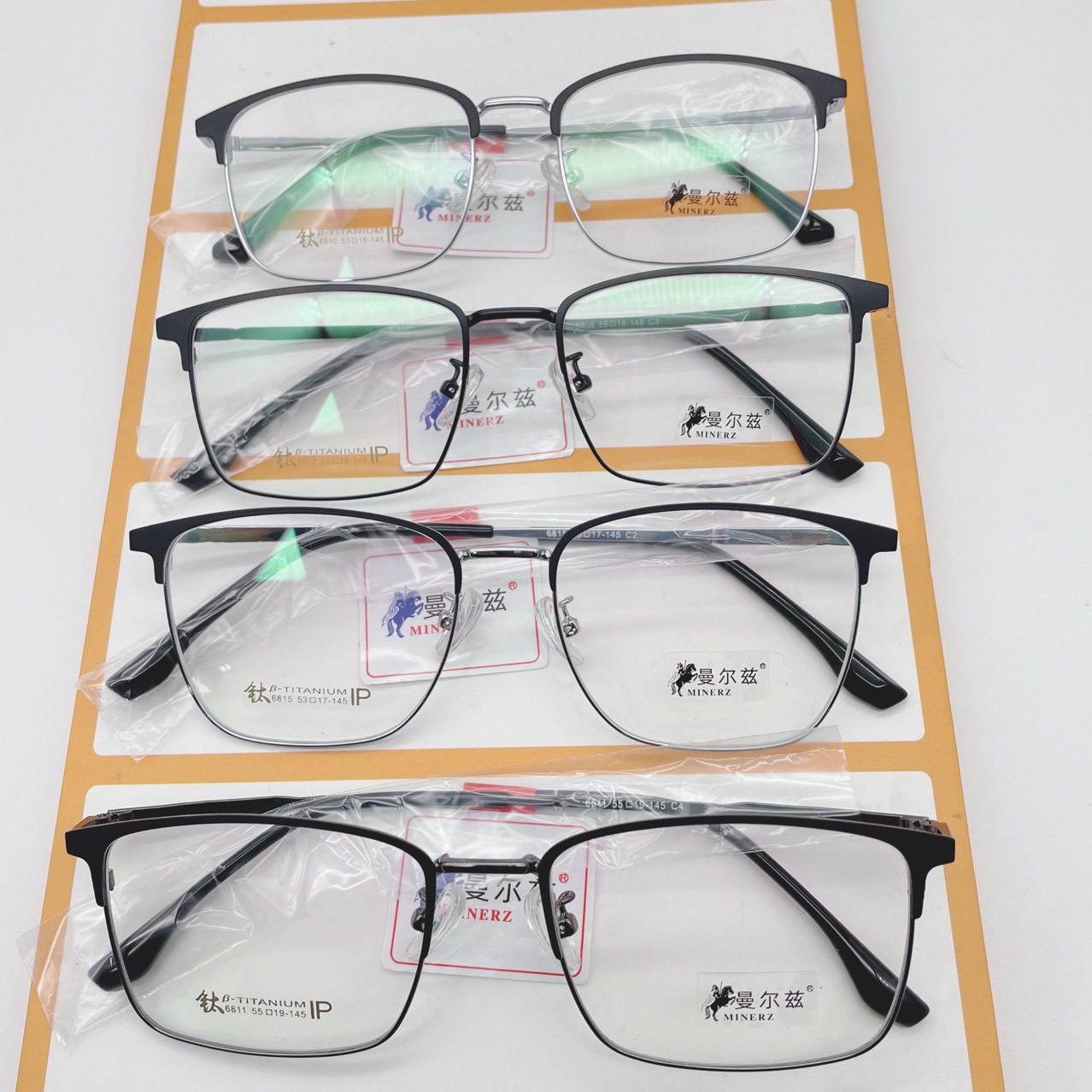 Shenzhen men's business pure titanium glasses frame full frame eyebrow glasses frame B titanium eyebrow eye frame wholesale