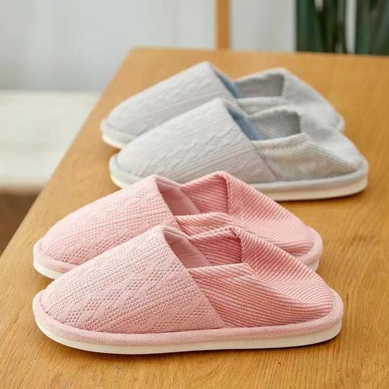 Spring extra-large size spring and autumn home blowing silent soft bottom cotton slippers before and after pregnancy spring and summer moon shoes during pregnancy