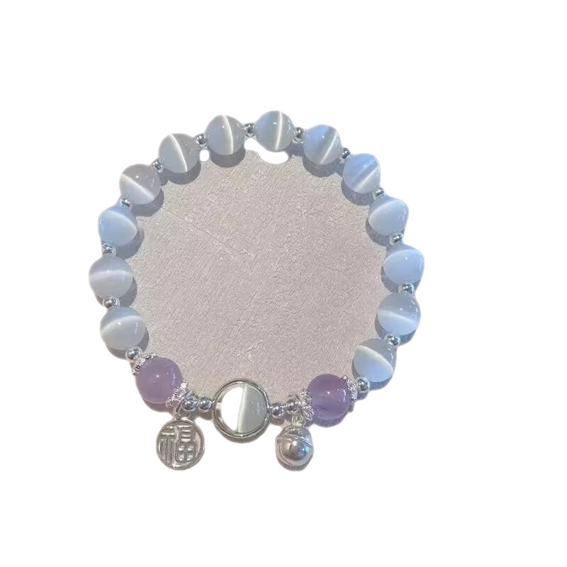 Imitation Opal Butterfly bracelet female ins niche design gray moonlight bracelet versatile temperament trendy student