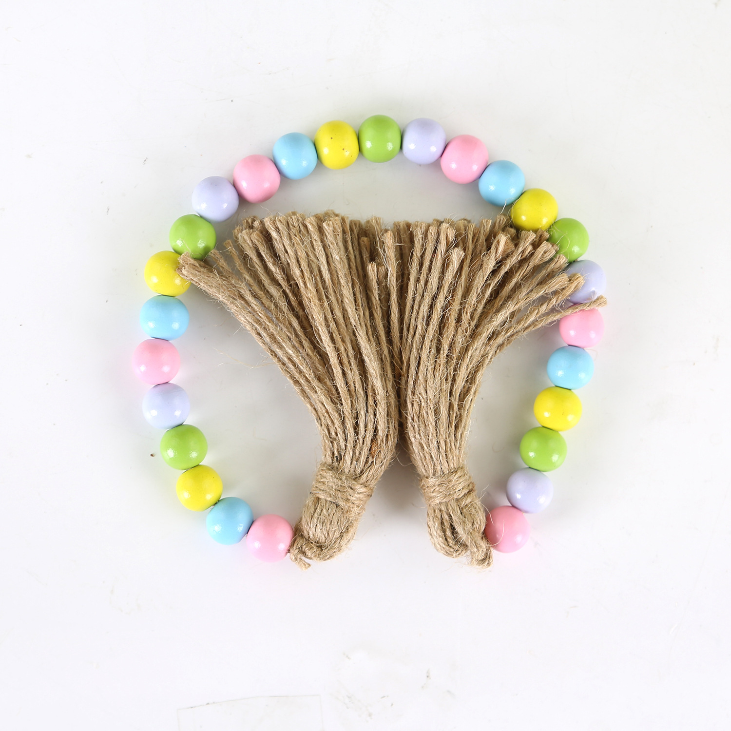 American Independence Day Wooden Beads Double Tassel European and American Popular Home Decoration Pastoral Style New Beads Source Factory