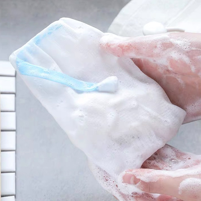 Foaming net soap bag bubbler large cleansing shampoo thickened soap net bag face washing soap bag in stock wholesale