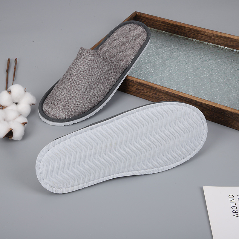 Disposable slippers wholesale hospitality five-star Hotel beauty salon hotel homestay travel non-slip linen slippers