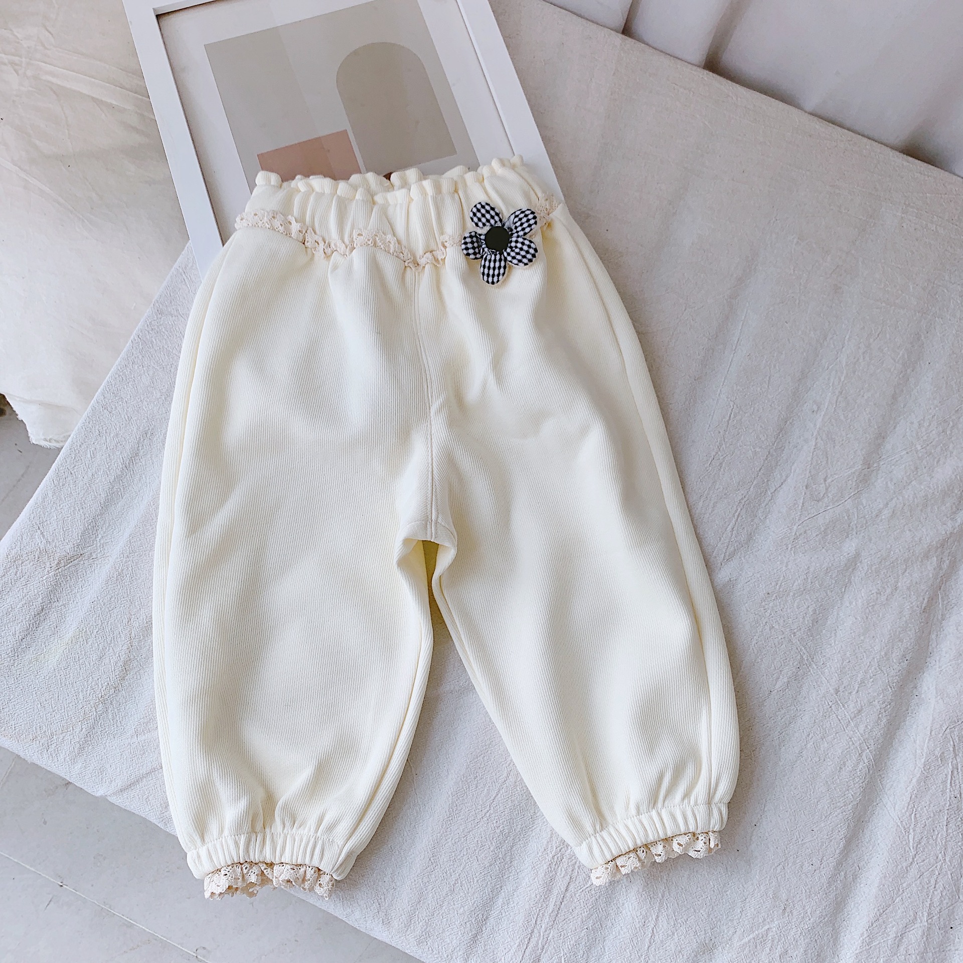 2022 autumn 0-3 years old girl baby South Korea Western style trendy loose casual pants trousers outer wear sports pants