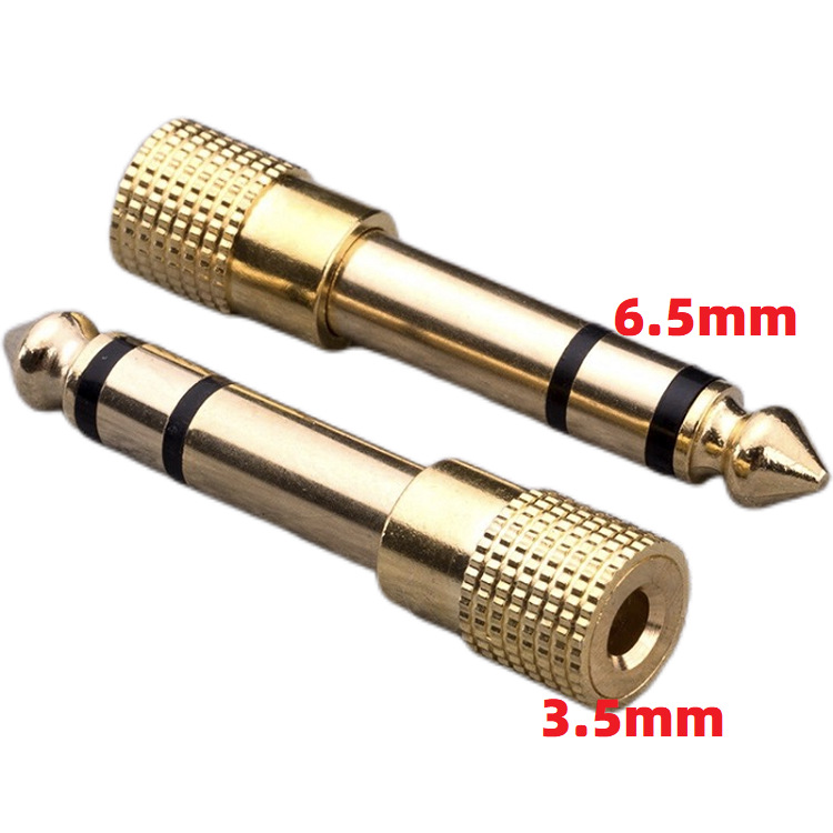 6.5 adapter 6.35 to 3.5 female audio adapter large to small plug conversion headset microphone electronic organ