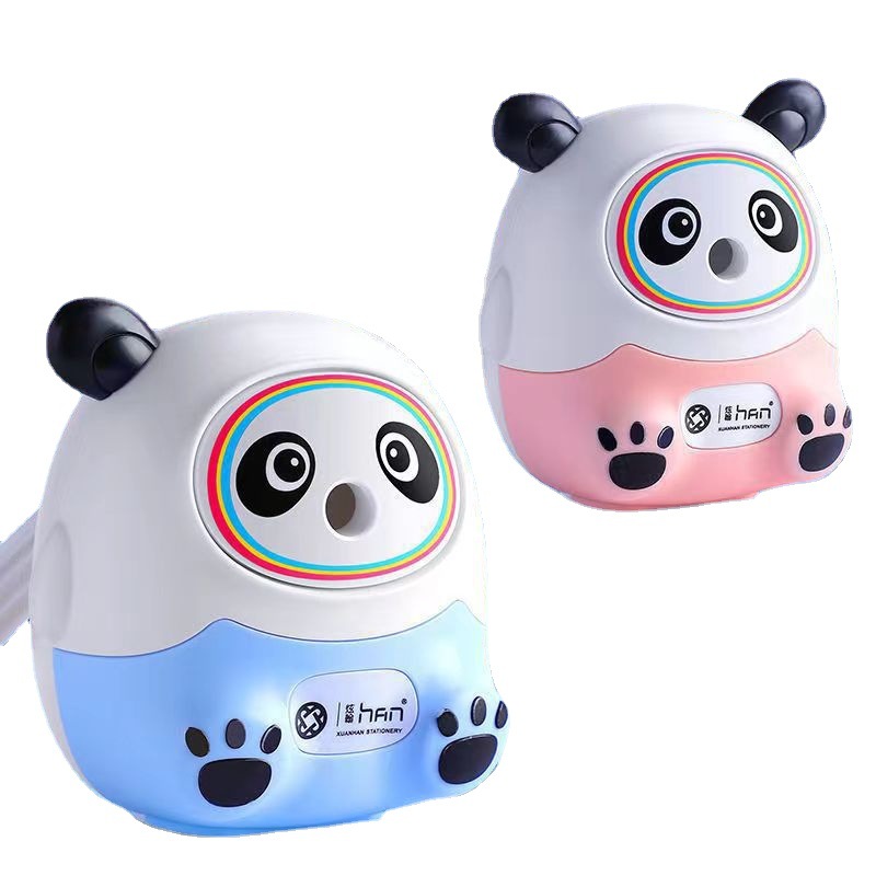 Chuangdun Pencil Sharpener Panda Children's Cute Pencil Sharpener Primary School Students Hand Pencil Sharpener Automatic Pencil Sharpener