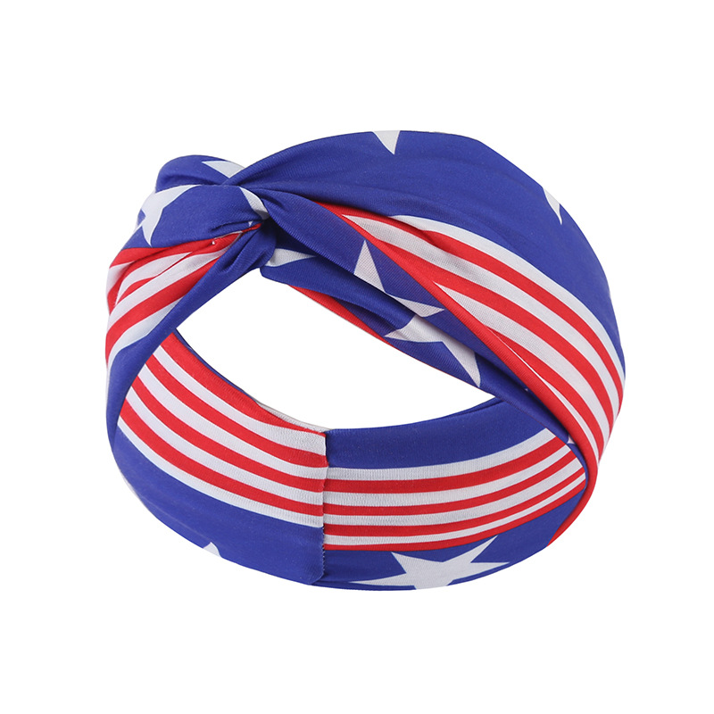 American Independence Day sports headscarf summer men's and women's outdoor sports yoga antiperspirant sweatband star stripes headband
