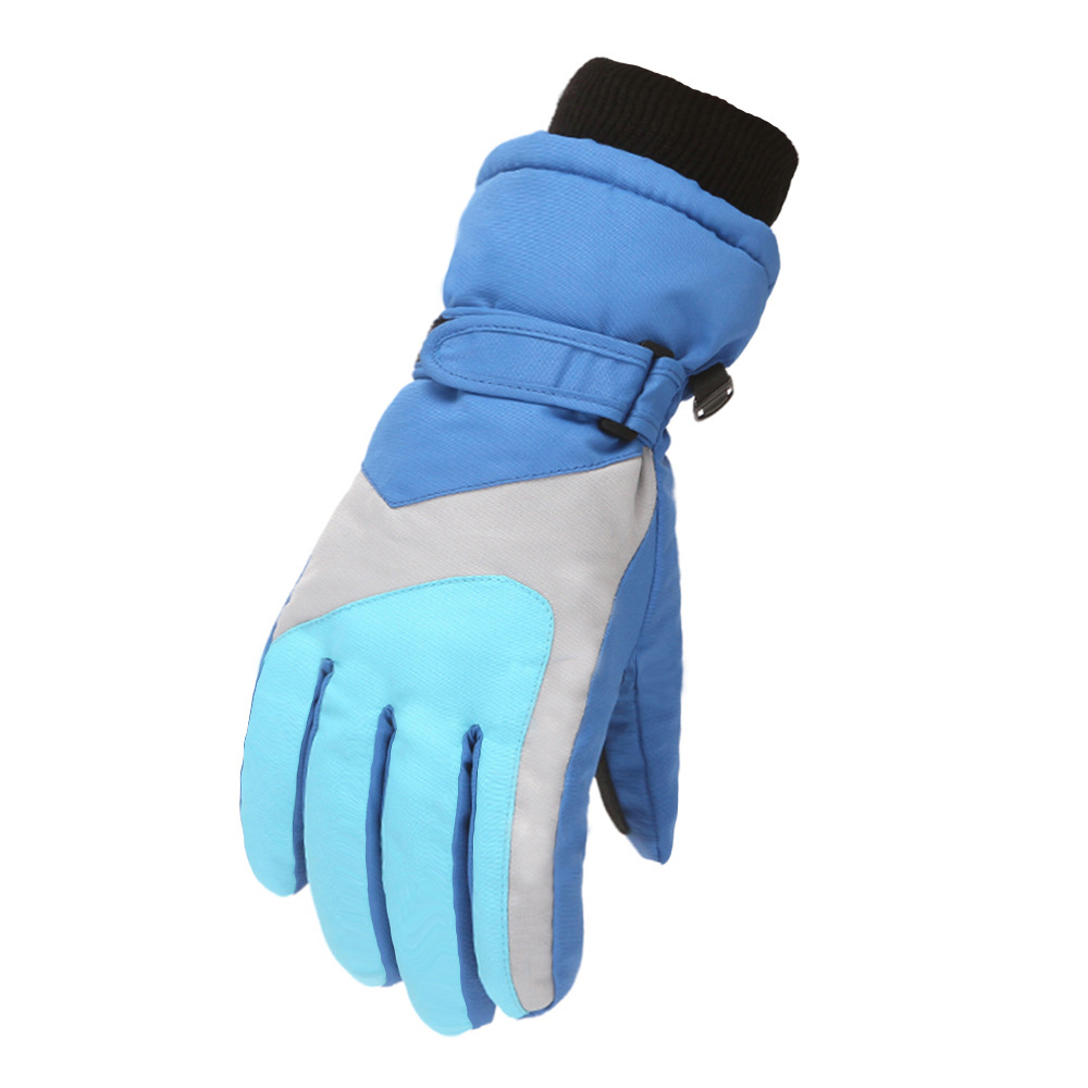 Winter Children's Men's and Women's Gloves Ski Outdoor Windproof Waterproof Velvet Thickened Warm Gloves 6-16 Years Old Amazon