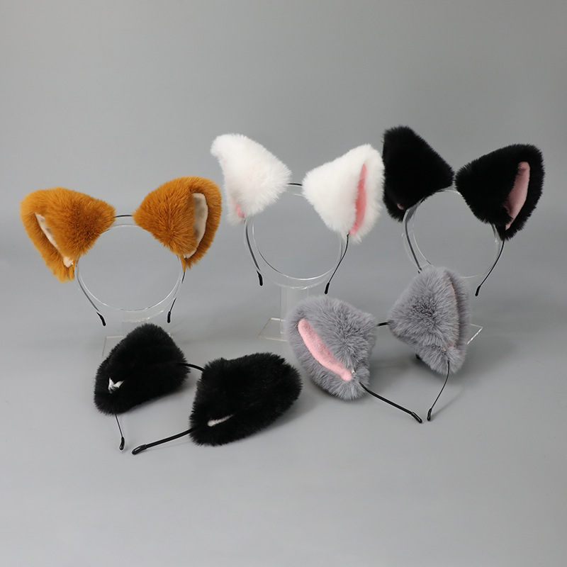 A generation of hair hand made plush Lolita cat ear hairband KC hair accessories beast ear headdress Fox ear hairpin