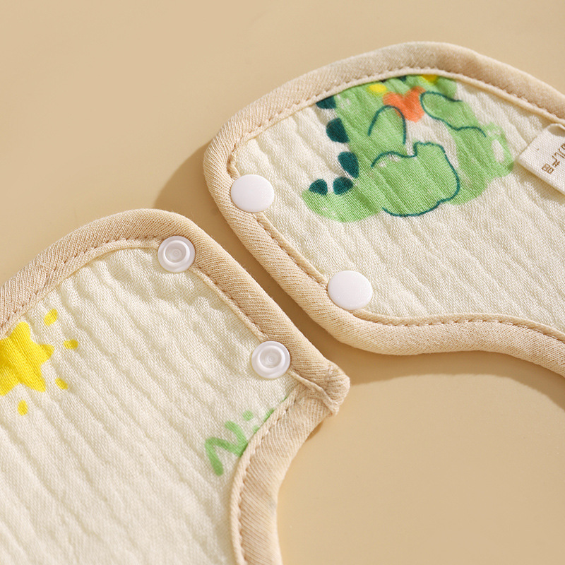Newborn saliva towel breathable absorbent 360 degrees rotatable petal bib waterproof newborn male and female baby bib