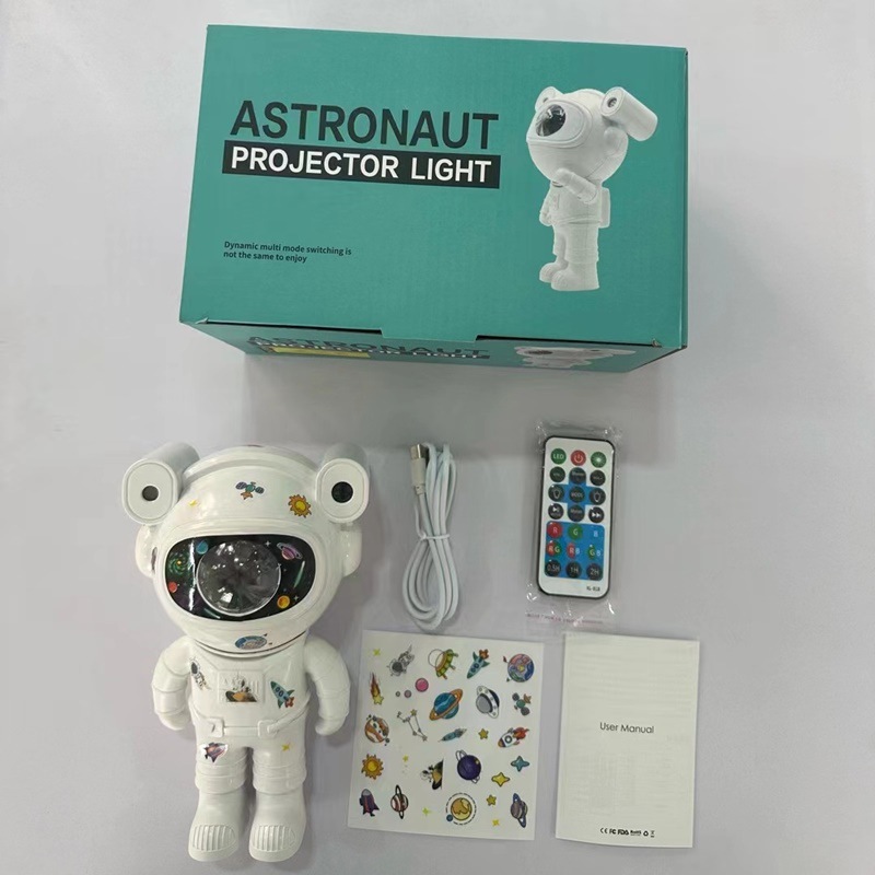 Creative charging astronaut table lamp decoration vortex night light projection starry night light starry sky light projector