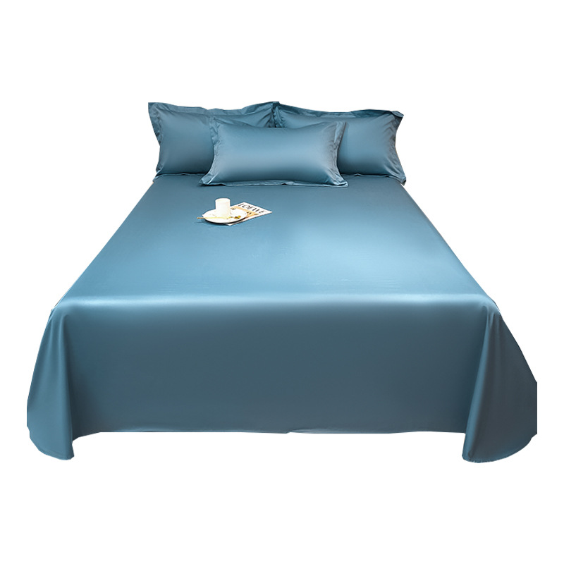 2023 solid color 100 long staple cotton sheets wholesale single double dormitory cotton single bedding direct sales