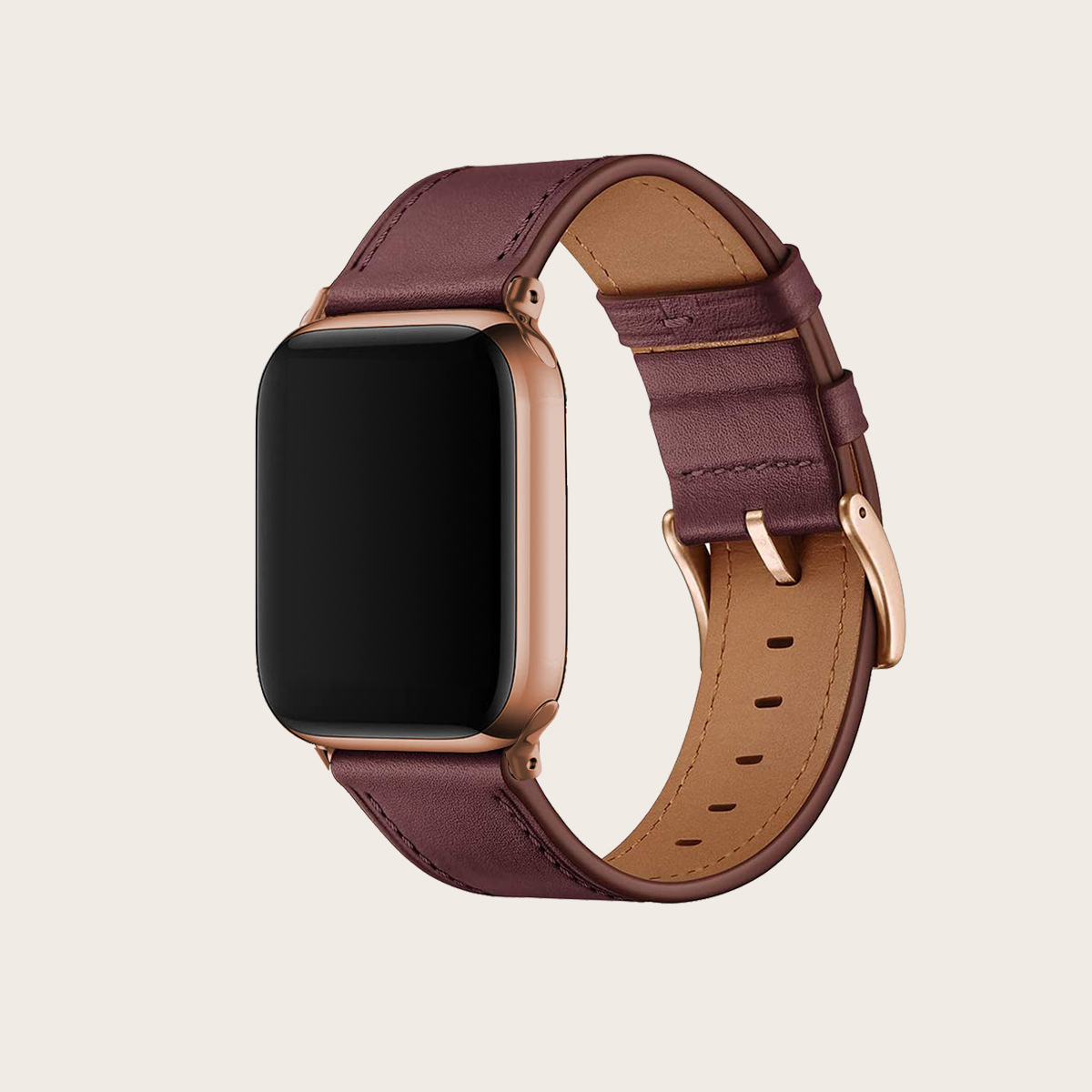 AppleWatch7/se Apple Watch Strap Foreign Trade New Top Layer Cowhide Genuine Leather iWatch Strap