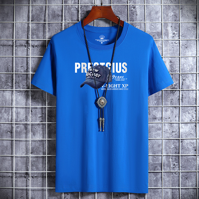 New Short-sleeved T-shirt Men's Summer Trendy All-match Base Shirt Men's ins Student Loose Top Large Size Cotton Half-sleeved Shirt