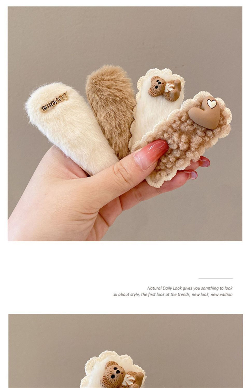Autumn and Winter All-match Plush Hairpin Student Braided Hairpin Children's Clip Headwear Side Clip Bangs Clip Internet Celebrity Hairpin_voghion.com