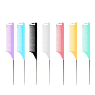 Amazon Steel Needle Styling Stripping Comb Hair Salon Special Hair Comb Hair Cutting Partition Plastic Hair Tail Comb