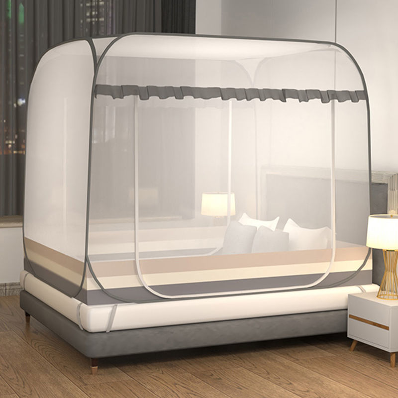 Mosquito net bracket pole set dormitory single 1.5 m bed installation-free folding yurt student single 0.9m