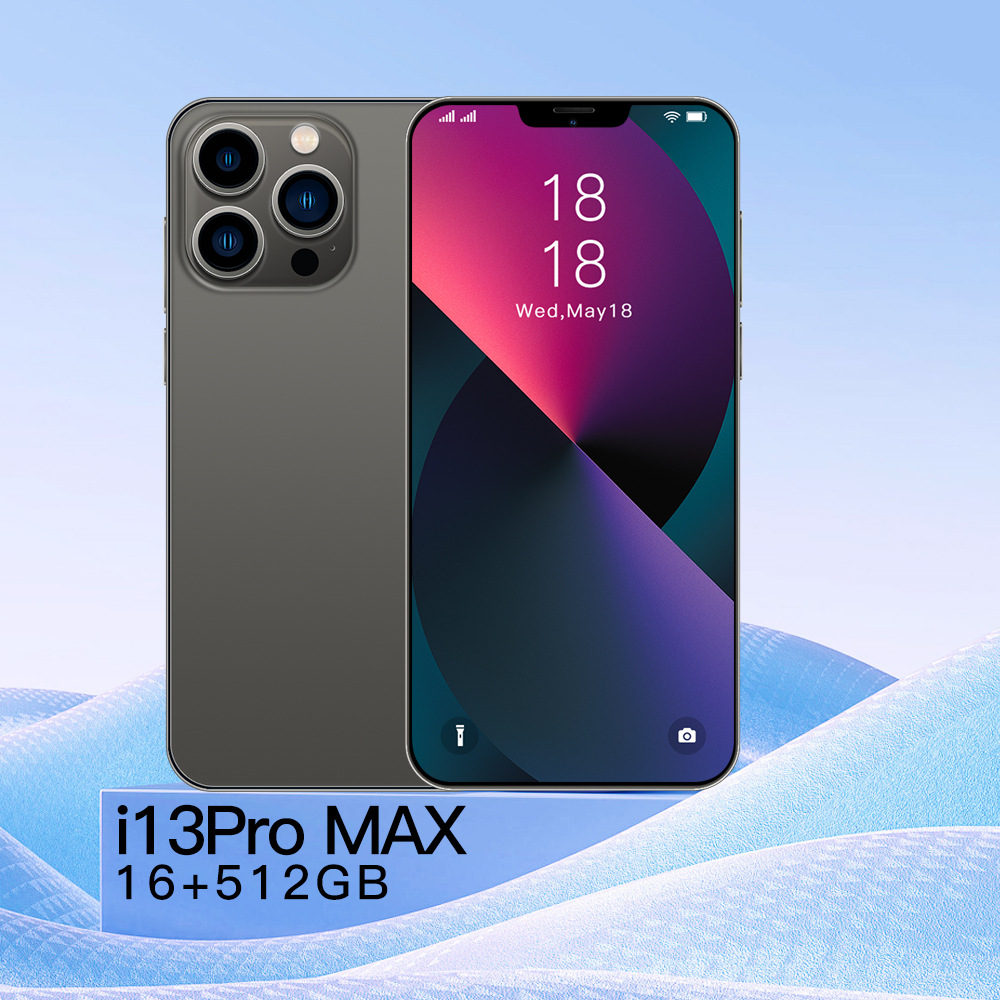 Cross-border in stock phone i13 pro Max large screen foreign trade Android 16 512G smartphone manufacturers wholesale