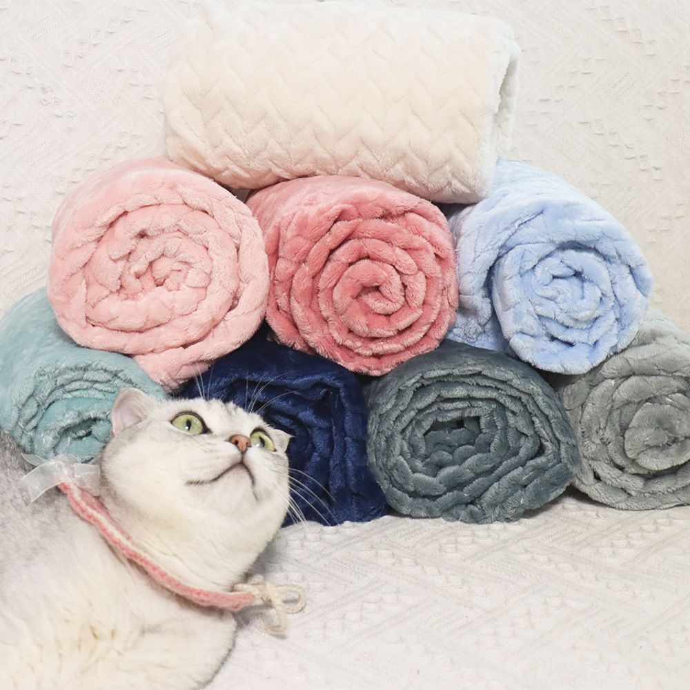 Wheat Velvet Blanket Pet Blanket Cat Blanket Nest Mat Dog Warm Blanket Coral Velvet Blanket Thickened Blanket