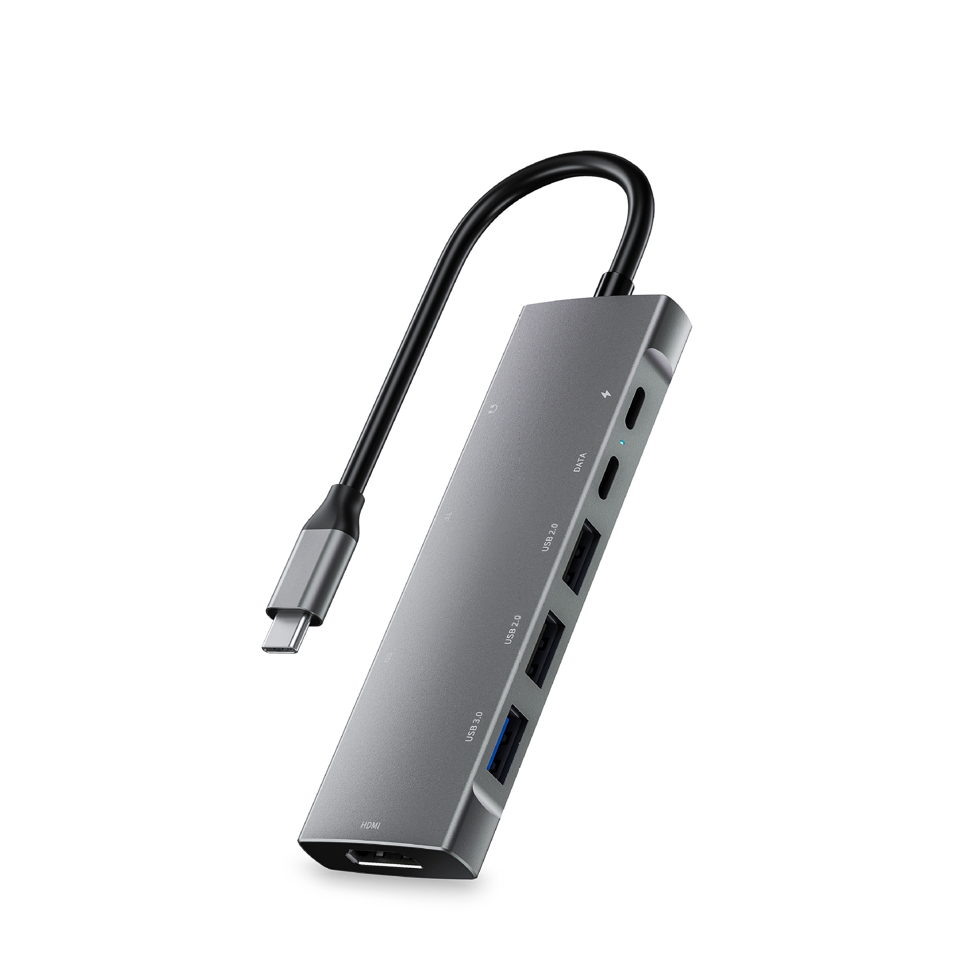 type-c擴展塢hdmi高清PD讀卡耳機多功能轉換9合一擴展塢USB3.0HUB