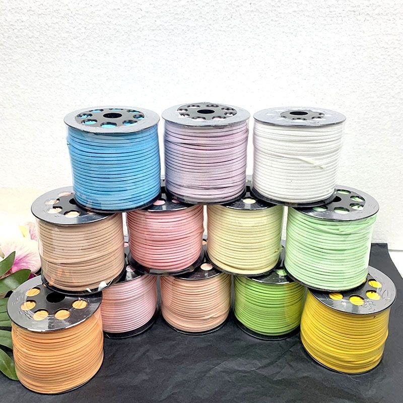2.6-3MM100 size Korean velvet rope leather rope deerskin rope double-sided velvet woven bracelet necklace rope one-piece delivery