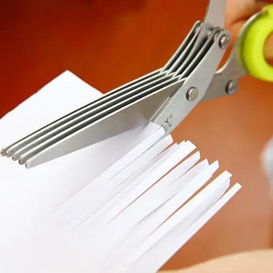 Multi-layer scissors onion and vegetable scissors five-layer office paper scissors stainless steel material long-term stable in stock supply