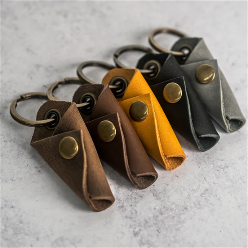 European and American Retro first layer cowhide key bag household key car key all-in-one bag pocket key storage bag