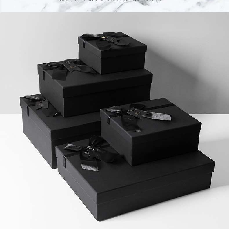 520 Gift Box Black Bow Gift Box Birthday Accompanying Gift Box Super Large Premium Packaging Box