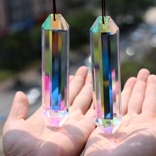 Amazon t hot sale 120mm strip Crystal Rainbow maker home decoration chandelier car decoration chandelier
