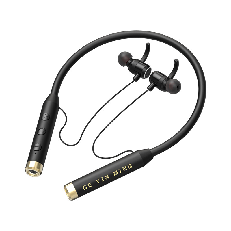 New 5.0 factory private model lighting luminous in-ear high sound quality halter headset sports Bluetooth headset