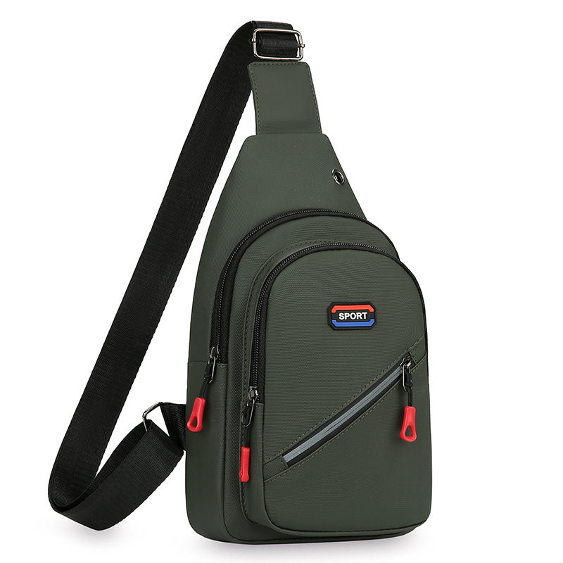 Trendy personality boys small satchel 2024 new waterproof lightweight chest bag multi-layer simple messenger bag waist bag wholesale