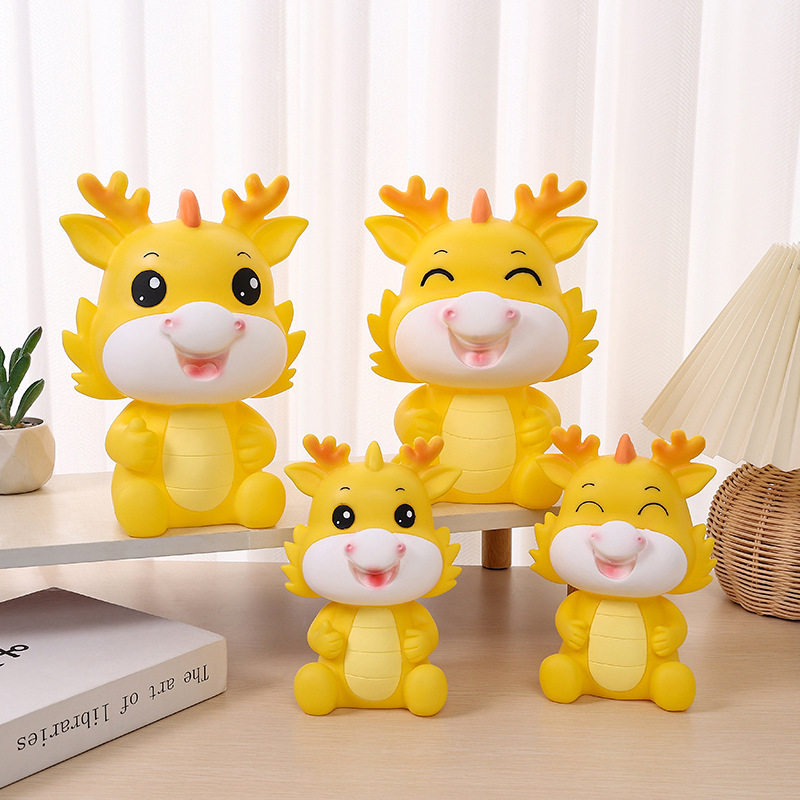 Zodiac dragon piggy bank creative cartoon large dragon piggy bank drop-resistant children piggy bank dragon year student gift