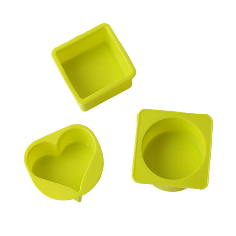 Love round square cake aromatherapy candle diy baking small fresh air dessert candle making silicone mold