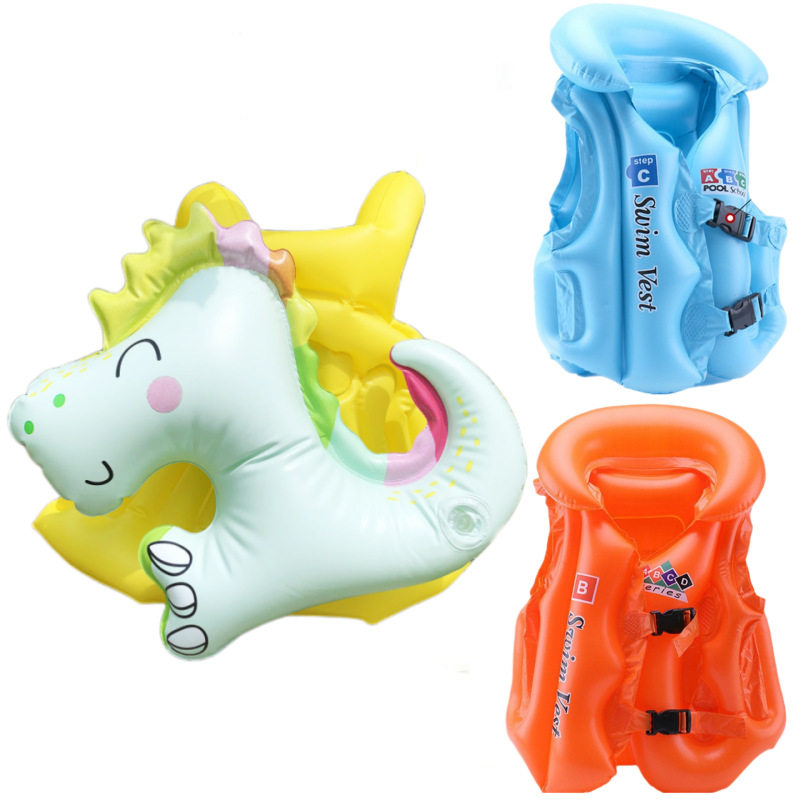Factory spot supply pvc children's inflatable swimsuit inflatable ABC water buoyancy vest swimsuit