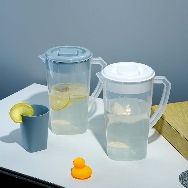 Plastic cold water bottle heat-resistant high temperature resistant large capacity cold water bottle juice pot high color value cold water Cup household suit
