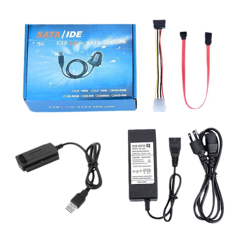 Three USB to IDE/SATA easy drive line 2.5 inch/3.5 inch hard disk drive adapter