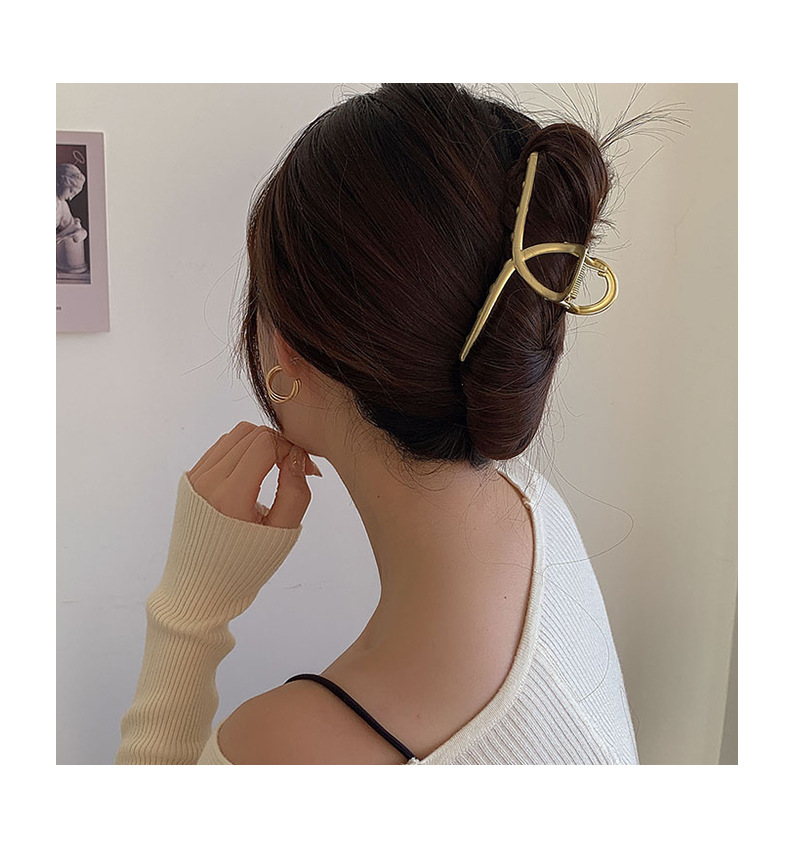 Metall-Greifclip für Damen am Hinterkopf, Hai-Clip, groß, elegant, High-End-Sinn, Internet-Promi-Haarclip, Kopfbedeckung, neuer Sommerstil_voghion.com