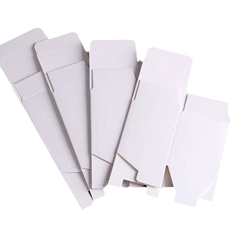 Thickened white cardboard box custom tea cover drawer gift box silver card color box cosmetic packaging box custom