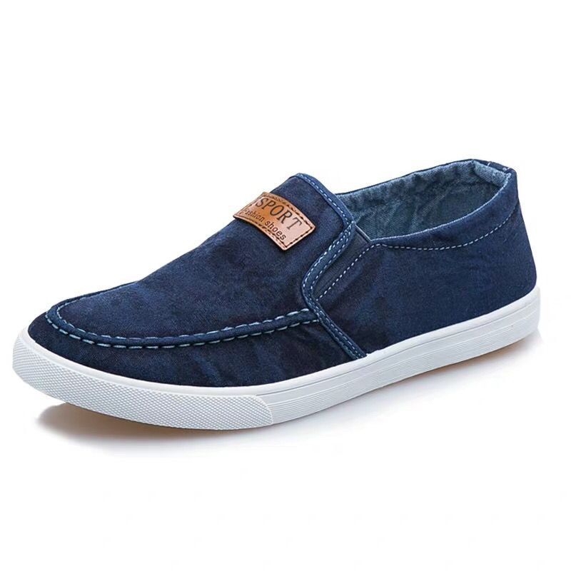Men's Shoes 2024 Spring All-match Men's Canvas Shoes Slip-on Sports Leisure Lazy Breathable Non-slip Board Shoes Wholesale